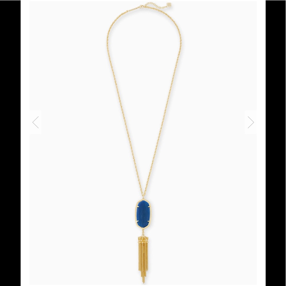 Kendra Scott Rayne Gold Pendant‎ Necklace Blue